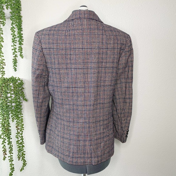 Pendleton Vintage Pure Virgin Wool Houndstooth Blazer Jacket Women's Size 12 - Picture 4 of 11